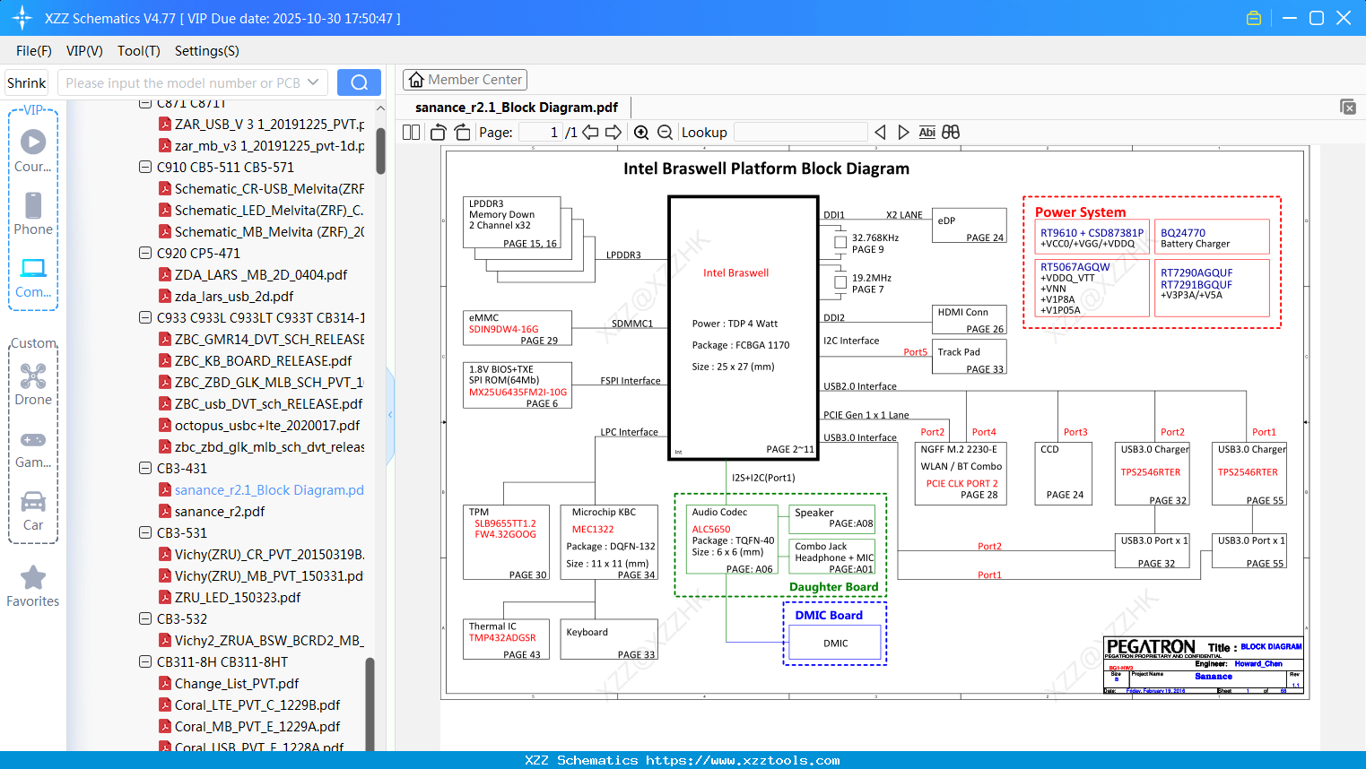 Laptop ACER Sanance_r2.1_Block Diagram